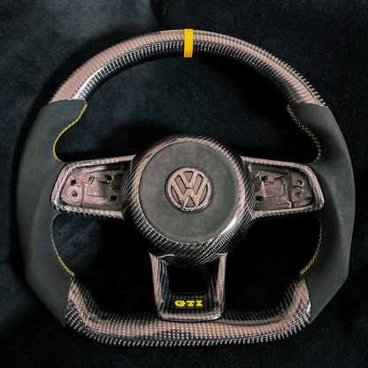 Volant Carbone personnalisable pour Volkswagen Golf 7, Golf 8… (VW)