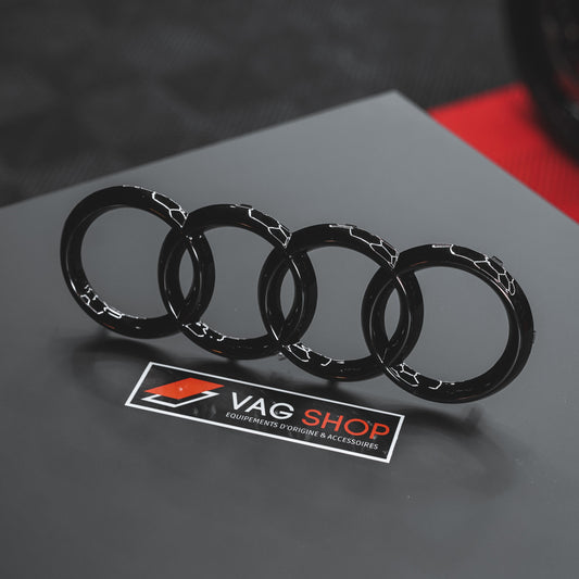 Logo pour Audi Noir Brillant (avant/arrière)