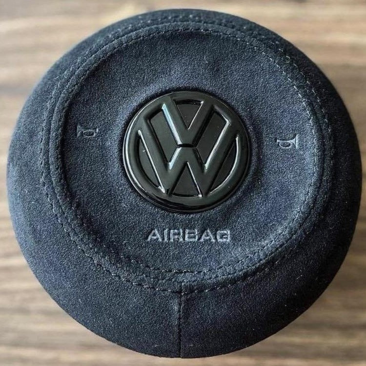 Centre de volant Airbag en Alcantara/Carbone/Cuir pour VW