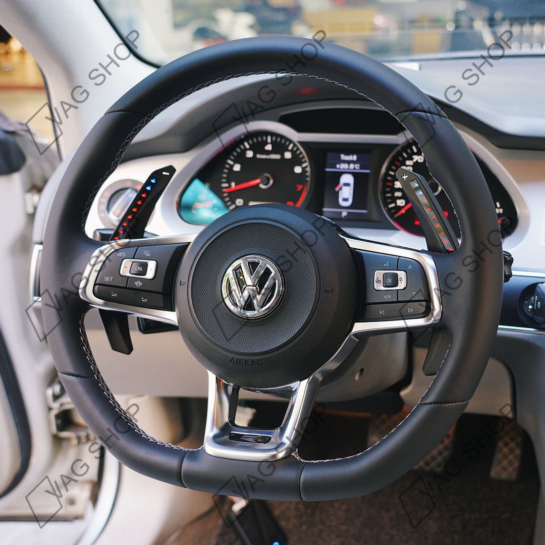 Palettes De Changement De Vitesse Au Volant Pour VW Scirocco 2009-2015 - Lot De 2 - Aluminium/ABS Argenté - Installation Facile