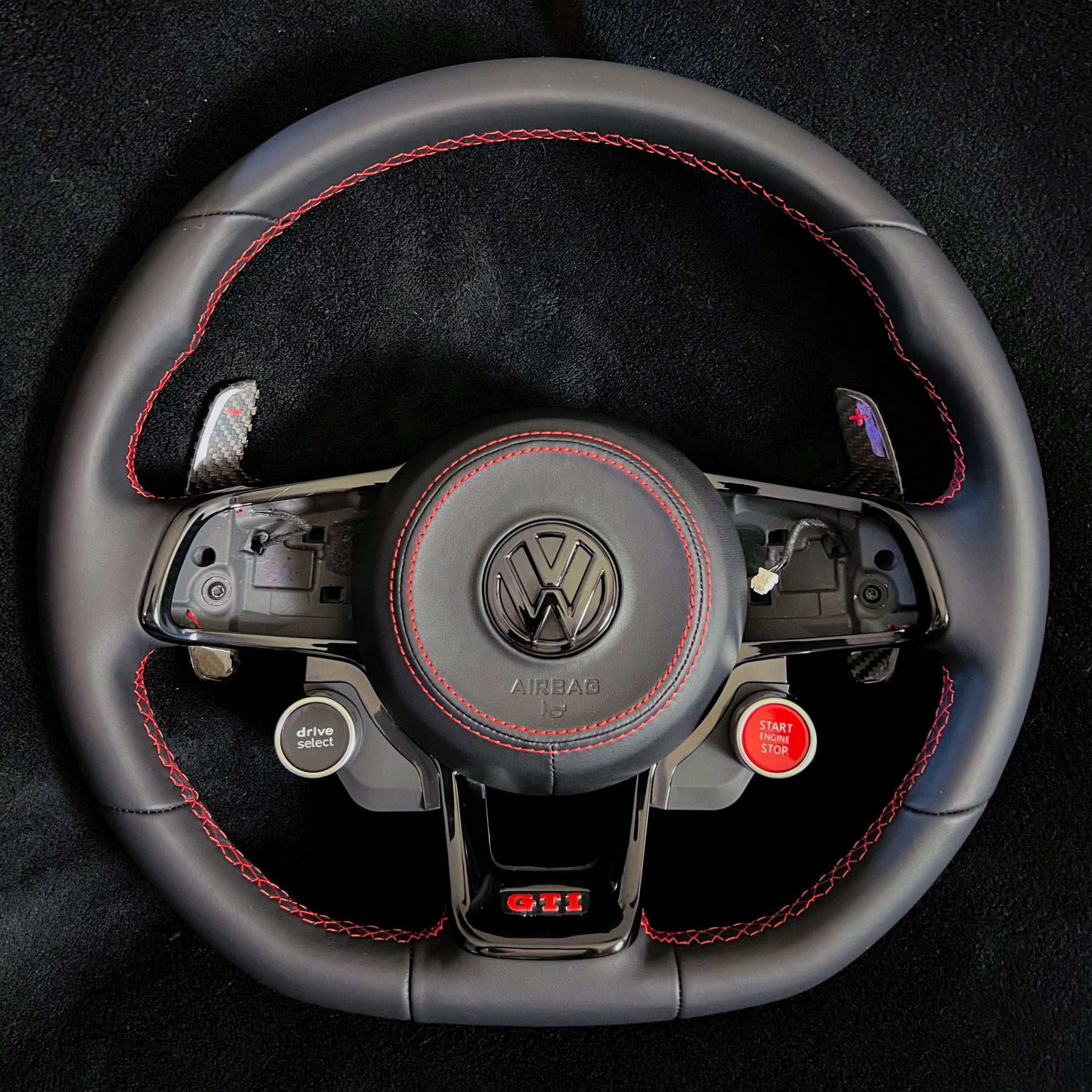 Palettes au volant Golf 8 en carbone pour VW Golf 7, Polo 5 & 6