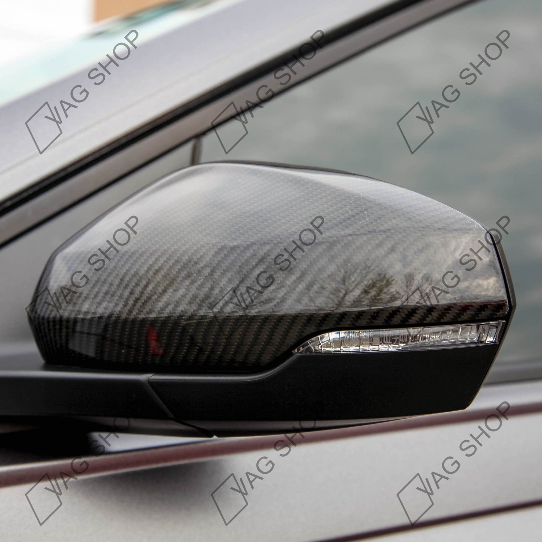 Coques Rétroviseurs Fibre Carbone Noire Compatible VW EOS 2006-2008 - Naojino
