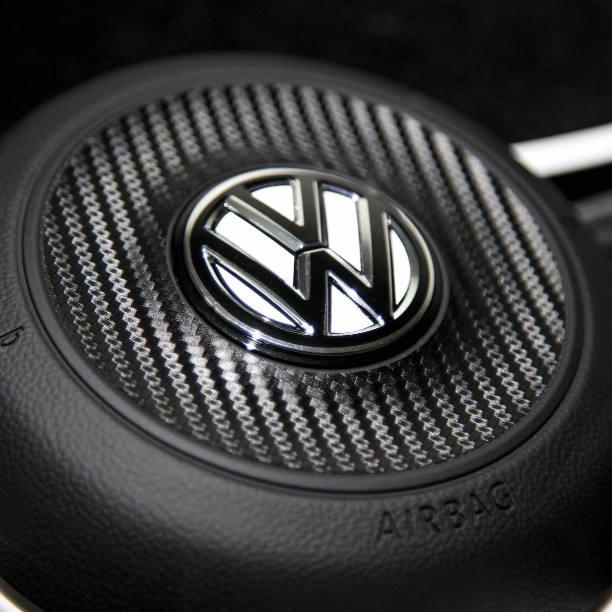 Sticker d'Airbag effet carbone pour toutes VW Golf Polo