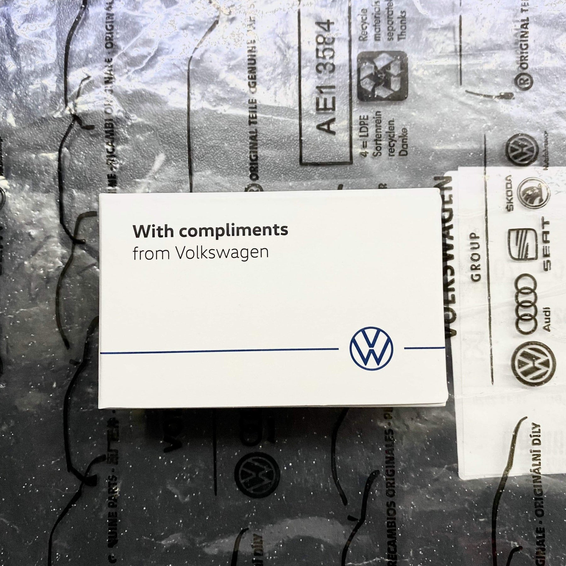 Volkswagen Housse de protection clé Blanc