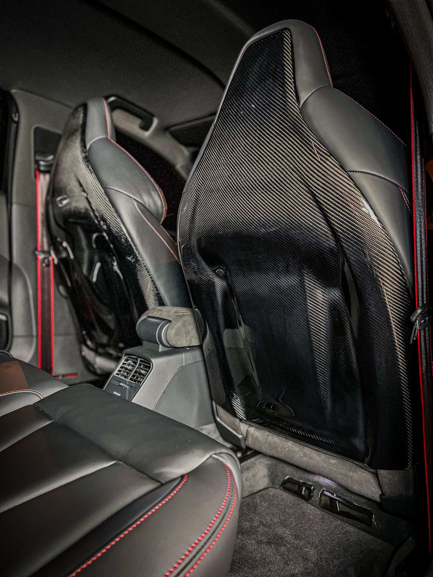 Coques de sièges arrières RS3 8V en carbone